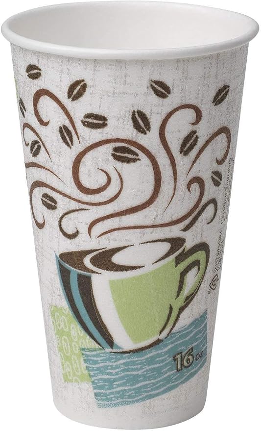 Dixie Perfectouch Insulated Paper Hot Cup, Coffee Haze Design by Unknown