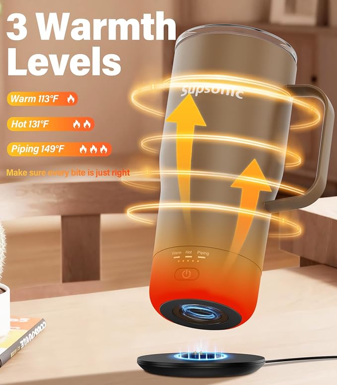 Supsonic Heated Coffee Mug, 20oz Electric Temperature Control Cup | Keeps - Image 2