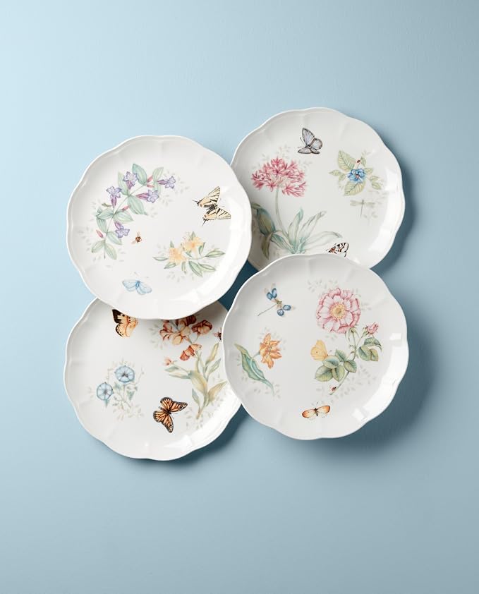 Lenox Butterfly Meadow Porcelain Dinner Plate Set - Image 3