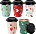 Fit Meal Prep 50 Pack 8 oz Christmas Disposable Coffee Cups by FMPBRANDS