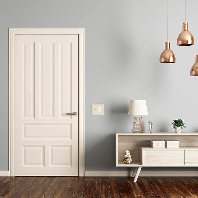 Henne Bery Sunken Pearls Heavy Duty Decorative Wall Plate Switch Plate Outlet Cover, Durable Solid Zinc Alloy (Toggle/Decorator, Light Almond)