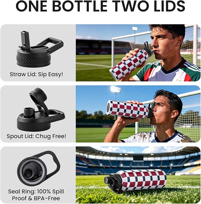 RAYMYLO Insulated Water Bottle 40 oz, Triple Wall Vacuum Stainless Steel | - Image 4