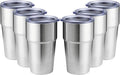 MEWAY 16oz Tumbler Double Wall Vacuum Insulated Travel Mug Bulk, Stainless by MEWAY