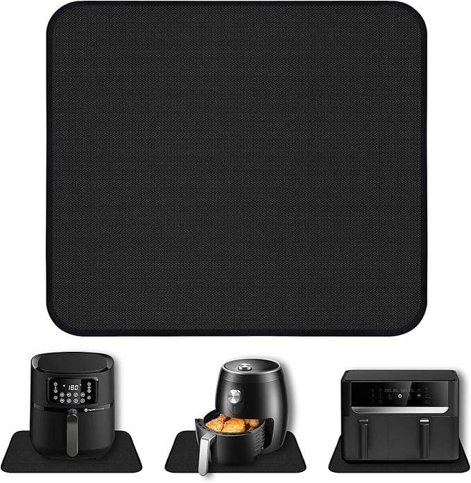 Heat Resistant Mats for Countertop,16x24 in Silicone Heat Resistant Mat for Air Fryer, Fireproof Pad for Coffee Maker,Toaster, Oven, Kitchen Countertop Protector Compatible with Ninja,COSORI, 1PCS