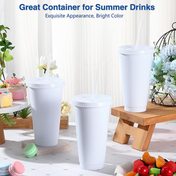 Amyhill 12 Pcs Reusable Plastic Cup - Image 4
