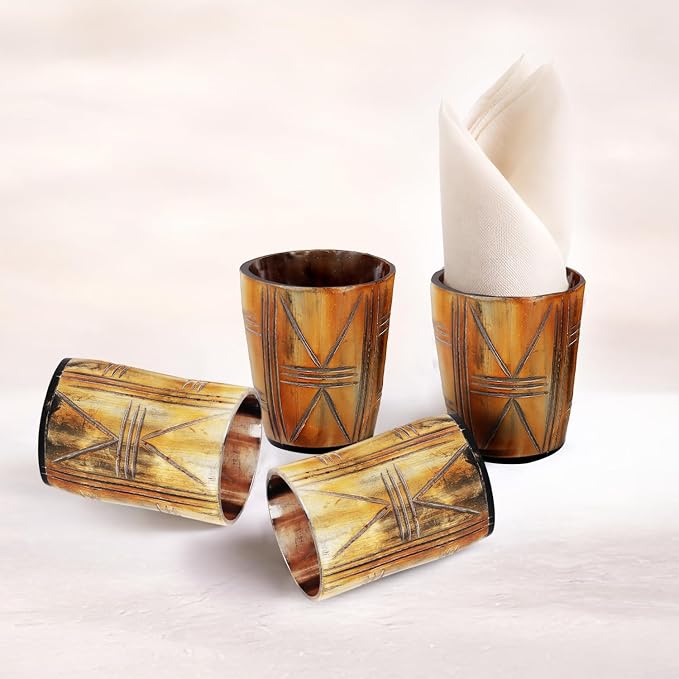 Handicrafts Home Viking Horn Shot Glasses Set of 12, Rustic Viking Drinkware - Image 3