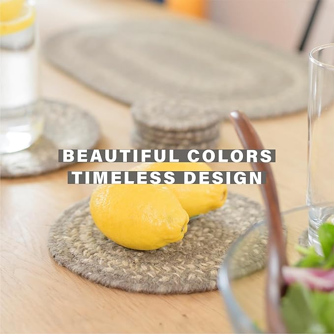 Homespice Grey Cloud Dining Placemats, Warm Country Decor, Set of 6, Grey - 13x19 Rectangle Table Mats - Vibrant Colors, Durable, Easy to Clean and Protects Furniture