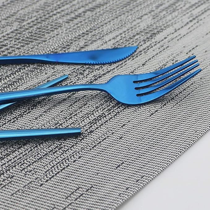 JASHII 24 Pieces Cutlery Flatware Set 304 Stainless Steel Home Kitchen Set - Image 4