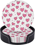 Valentines Day Pink Heart Coasters by KiuLoam