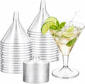 Liacere 24 Pack Clear Plastic Martini Glasses by Liacere