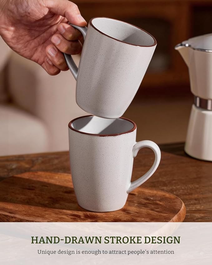 famiware Venus Coffee Mugs Set of 8, 13 oz Ceramic Stoneware Mug Cup Set | - Image 3