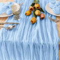 6 Pack Baby Blue Cheesecloth Table Runner 10ft Baby Shower Table Decor | by MLMC