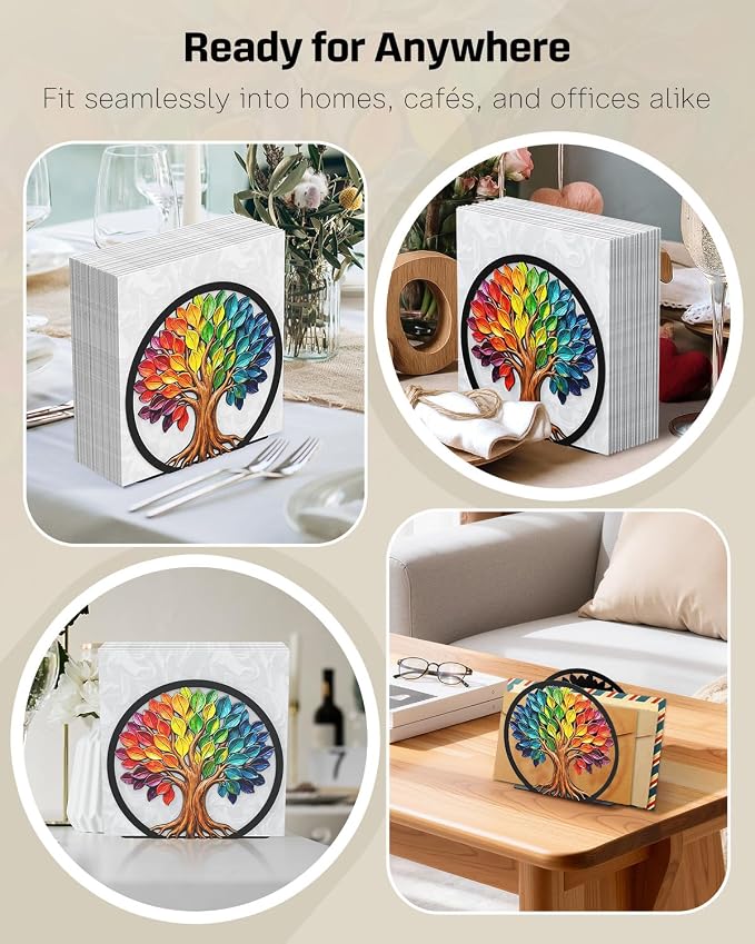 Uniclife Metal Napkin Holder for Table Standing Napkin Dispenser|Luncheon & - Image 6