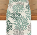 Artoid Mode Light Green Dahlia Floral Pinnata Spring Table Runner, Seasonal by ArtoidMode