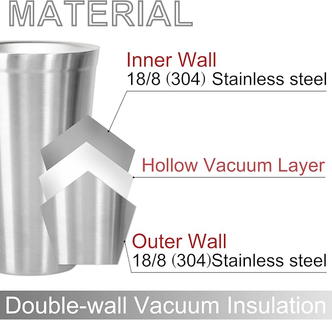 Youda Stainless Steel Double Walled Insulated Cups Stackable, Coffee Cup/Tea - Image 4