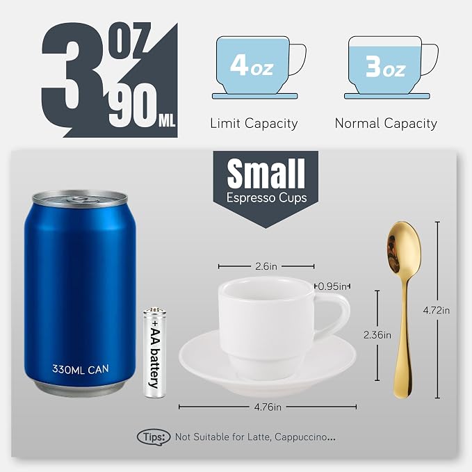 Lareina Porcelain Stackable Espresso Cups - Image 3