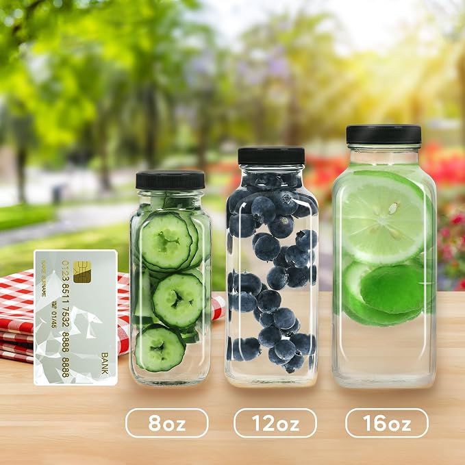 STARSIDE 12oz Glass Juice Bottles - Image 7