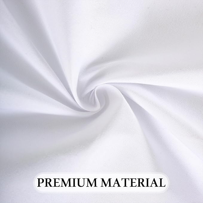 8 Pack White Tablecloth 60 x 126 Inch Rectangular Table Cloth for 8 Foot Rectangle Tables, Wrinkle Resistant Washable Fabric Polyester Table Covers for Wedding Party Banquet Buffet