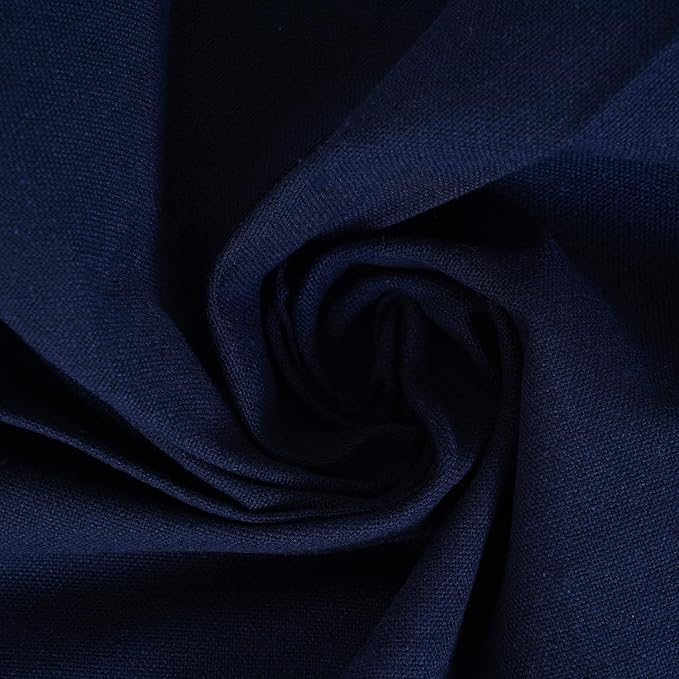 Blue Needles Solid Cloth Napkins Set of 6 Navy Blue 100% Cotton Dinner Napkins 18x18 inches - Soft, Reusable, Absorbent & Washable Linen, Ideal for Christmas Events, Parties & Everyday Use