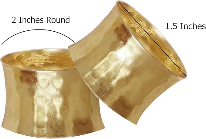 COTTON CRAFT Gold Napkin Rings - Image 3