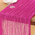 DeZerlor Hot Pink Cheesecloth Table Runner 1 Pack Summer Boho Runner | by DeZerlor
