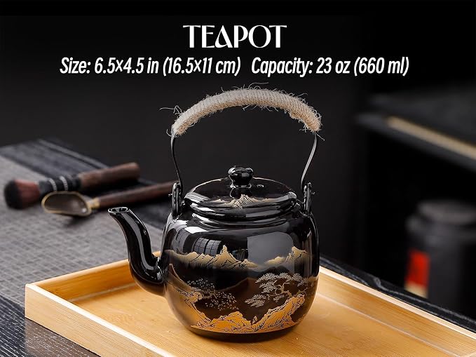 Japanese Tea Sets for Adults, Chinese Tea Set Gongfu Tea Set Japanese Teapot - Image 8