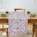 Hand Block Printed Table Runner 16x90 – Pigeon Blue Cotton Runner by Ridhi