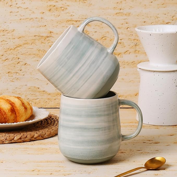 Coffee Mugs Set of 4, 12oz Stoneware Coffee Cups - Image 5
