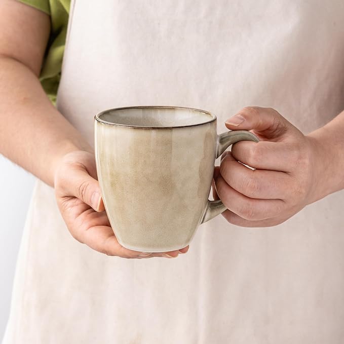 GBhome Ceramic Coffee Mugs Set of 6, 12oz Stoneware Coffee Mugs Set - Image 4