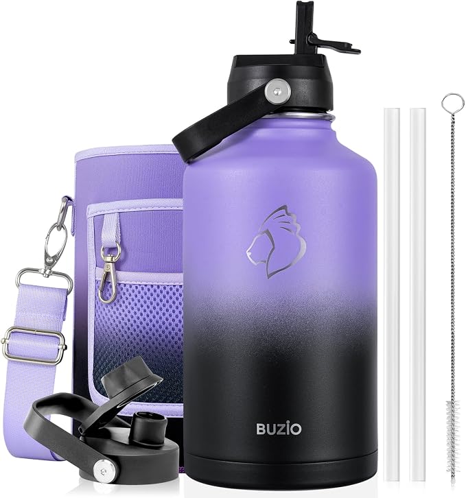 BUZIO 64 oz Insulated Stainless Steel Water Bottle by BUZIO