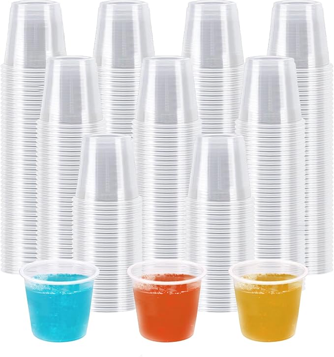 Clawsoff 1000 Pack 1 oz Plastic Cups Clear Disposable Small Medicine Cups | by BuyNow