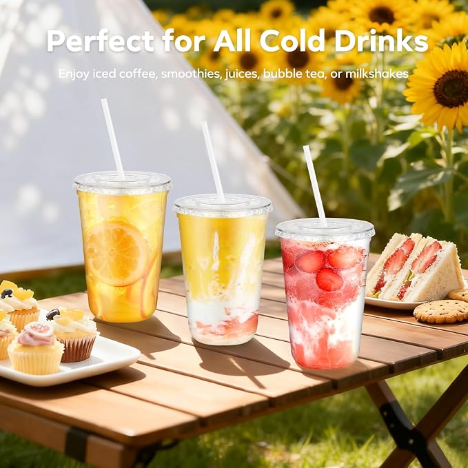 25 Pack 16 oz Clear Plastic Cups - Image 3