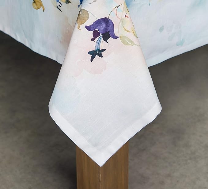 Maison d' Hermine Table Cloth Rectangle Table 100% Cotton 54 x 72 Inches Tablecloth Reusable Decorative for Dining Room Farmhouse Home Valentines Day Decorations Spring Summer - Lazy Summer Days