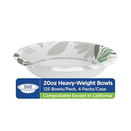Dixie Ultra 20 oz Heavy-Weight Paper Bowls, Bulk Case, 4 Packs/125 Count Per - Image 2