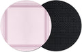 Pink Grid Coasters Set of 2 Absorbent Coasters by Unknown
