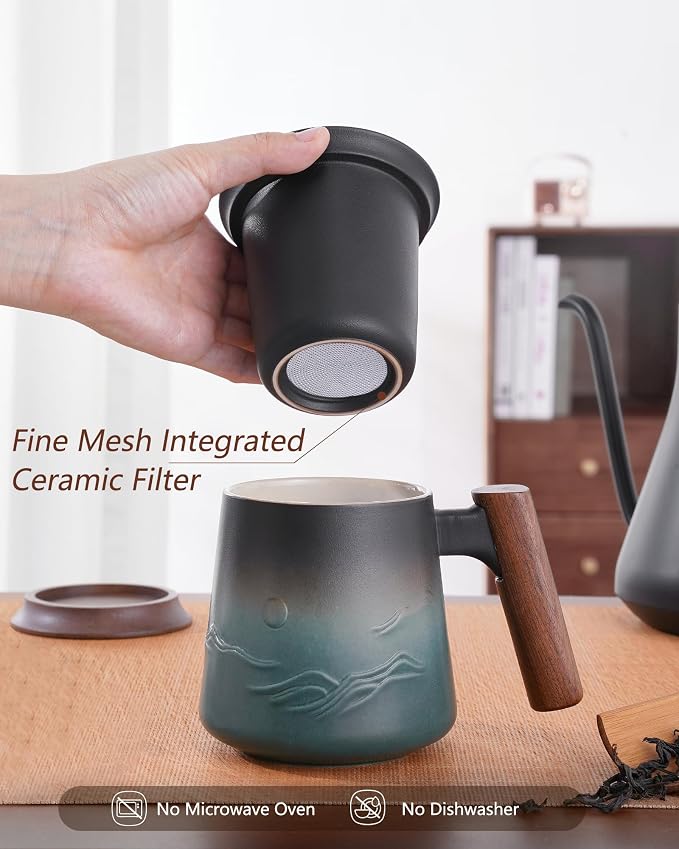 ZENS Tea Mug with Infuser and Lid - Image 4