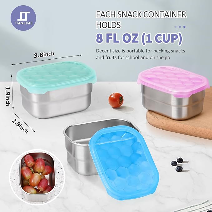 Snack Pro - Small Stainless Steel Snack Containers - Image 4