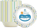 30 Pack Paper Bowls, 16 Oz Disposable Soup Bowl, Heavy Duty Printed Disposable by Unknown