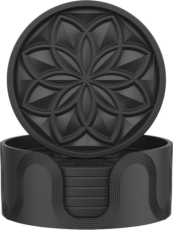 HFHOME Silicone Coasters Set by HFHOME