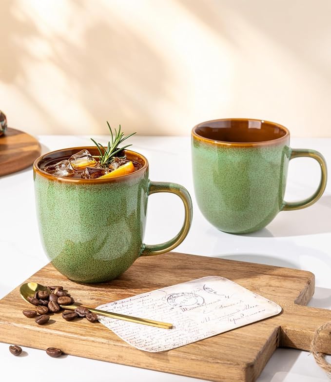 LERATIO Ceramic Coffee Mugs Set of 6, 12oz Handmade Coffee Mugs Set | Large - Image 5
