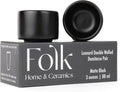 Folk Ceramics Leonard Ceramic Espresso Cups, Matte Black by FolkCeramics
