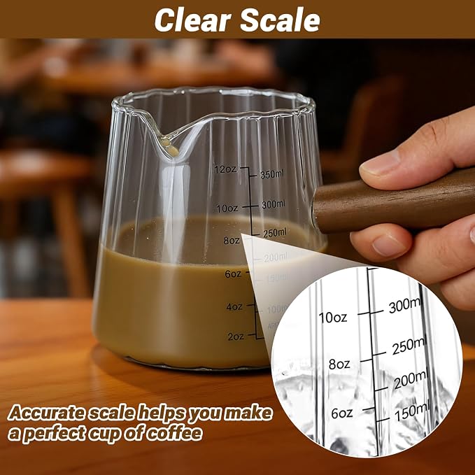 Espresso Measuring Cup 12 Oz, Espresso Glass Cups - Image 3