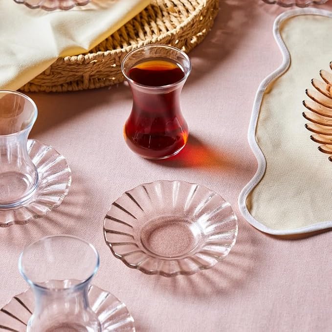 Karaca Luna 12-Piece Turkish Tea Cups - Image 8