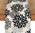Artoid Mode Black Dahlia Floral Pinnata Halloween Table Runner, Fall Autumn by ArtoidMode