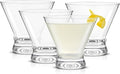 JoyJolt Afina Stemless Martini Glasses Set of 4, 8.5oz Liquor Drinking Glasses by JoyJolt