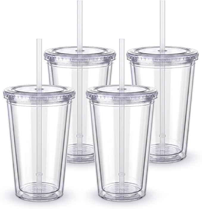 Zukro Clear Double Wall Plastic Tumbler by ZukroDrinkware