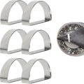 6PCS Silver Semicircle Napkin Rings, Metal Napkin Ring Holders Buckles by AUXBC