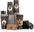 JOLLY PARTY Disposable Coffee Cups - 20oz Paper Cups with Lids by JOLLYPARTY
