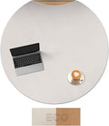 CENNBIE 42/40/36/32/30 Inches Round Table Mat - Cork Leather Placemats - Suitable as Side Dining Coffee Table Cover - Can Be Cut to Fit (Cream)