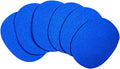 Oval Woven Placemats Set of 6 Blue Plate Chargers, Heat Resistant Non-Slip Cotton Weave Place Mats Farmhouse Straw Braided Rattan Tablemats, Wicker Placemats for Dining Table Decoration